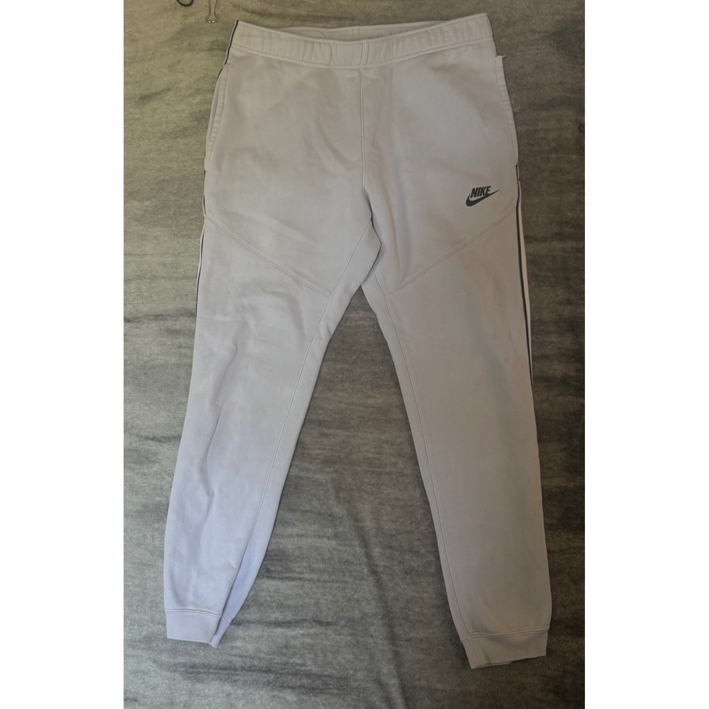 Nike Sportswear Mixed Fleece Joggers Mens Size M white Sweatpants CT9758-043